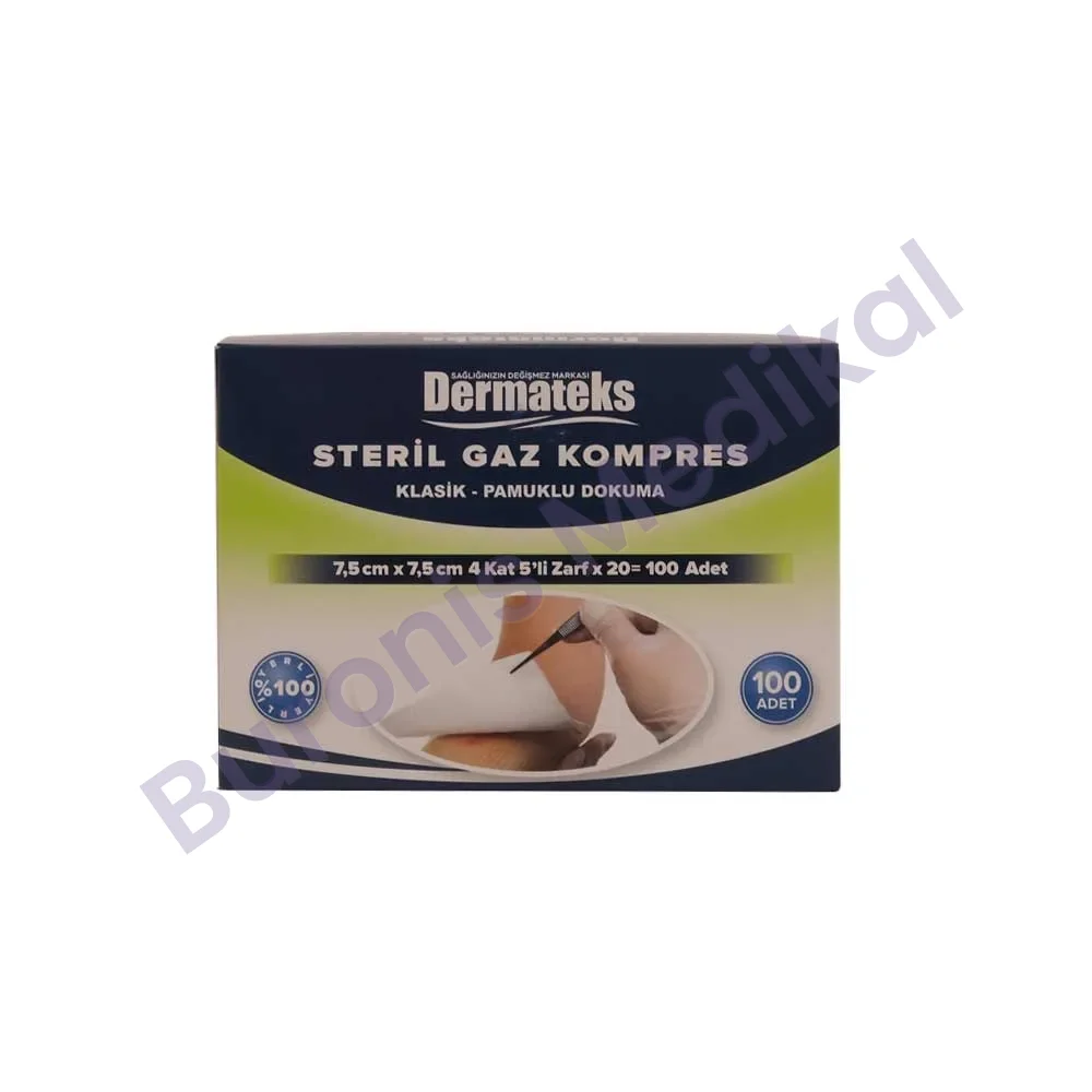 GAZ KOMPRES (DERMATEKS) 7,5cm*7,5cm 100'lü