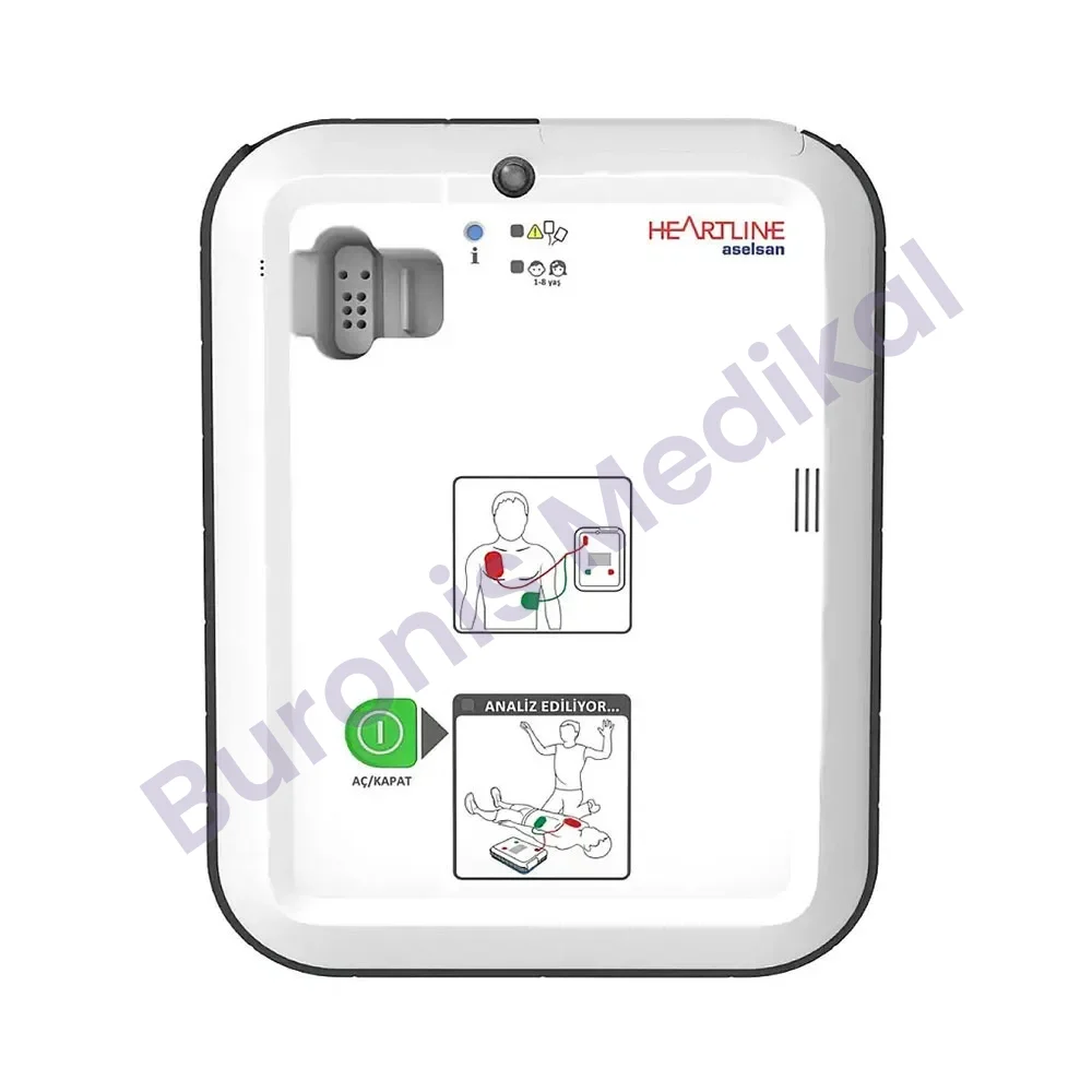 DEFİBRİLATÖR CİHAZI ASELSAN HEARTLİNE AED TAM OTOMATİK EKRANSIZ MODEL (MODÜLLÜ)