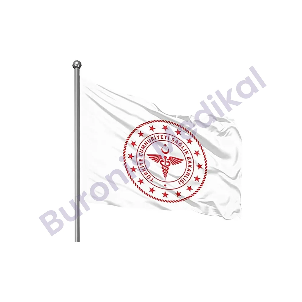 BAYRAK BEYAZ SAĞLIK BAKANLIĞI 70cm*105cm