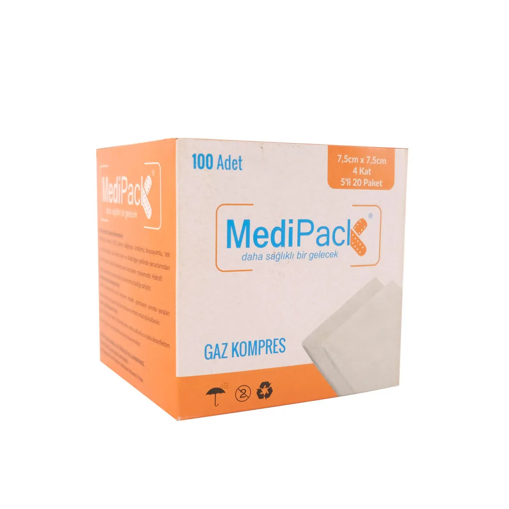 GAZ KOMPRES (MEDİPACK) 7,5cm*7,5cm 100'lü